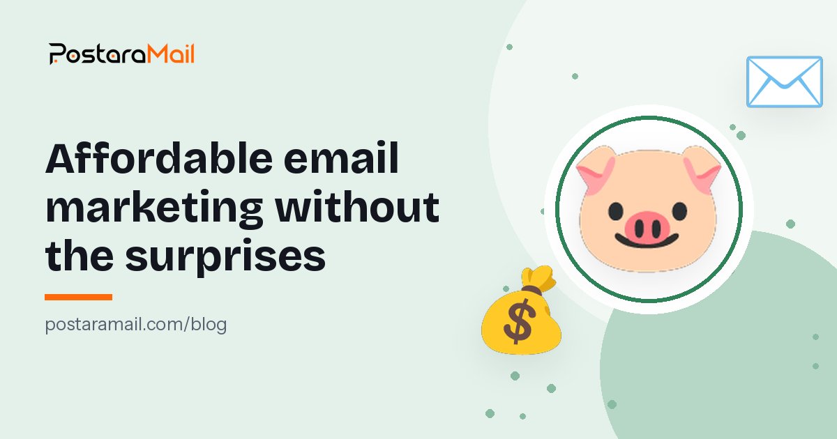 Illustration of affordable email marketing with a piggy bank and an email envelope