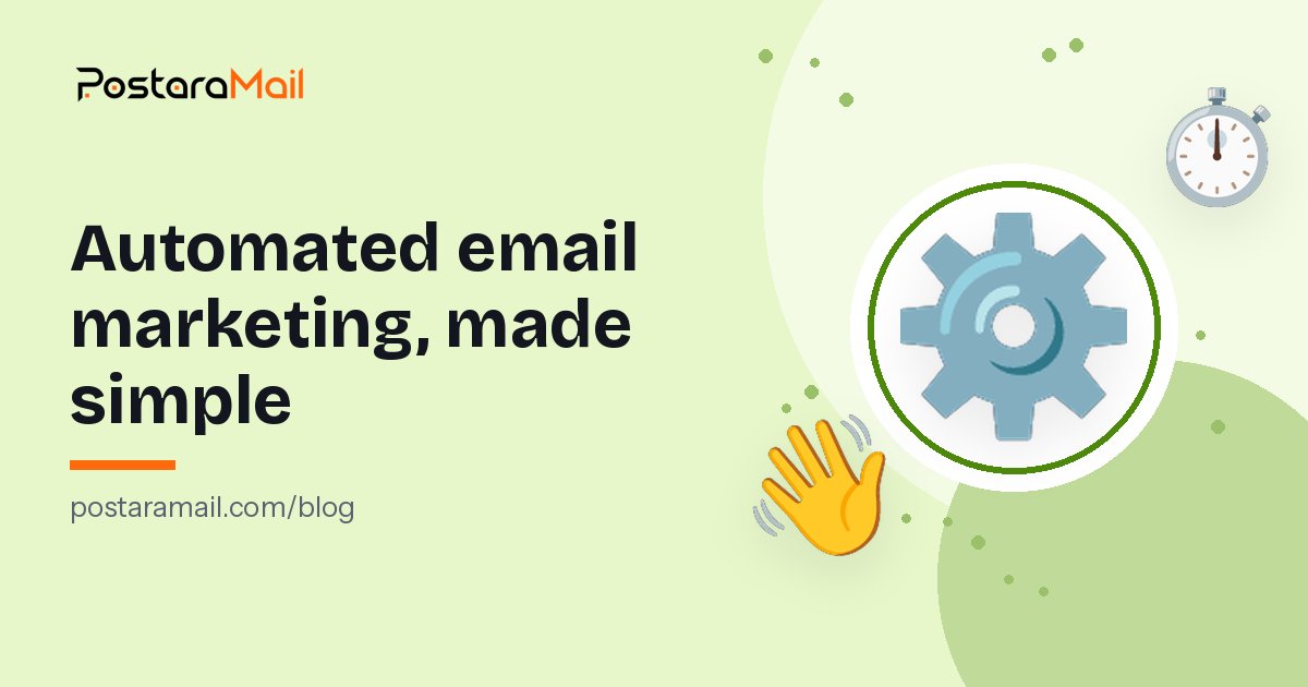 Illustration of automated email marketing sending welcome emails on a schedule