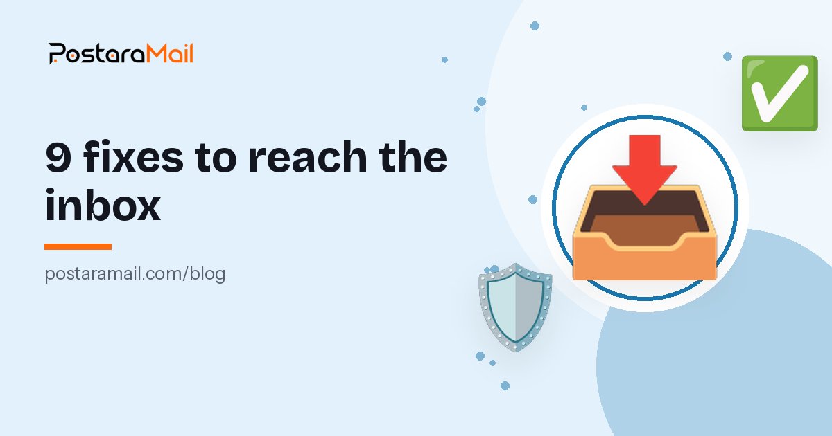 Illustration of email deliverability with an email landing safely in the inbox instead of spam